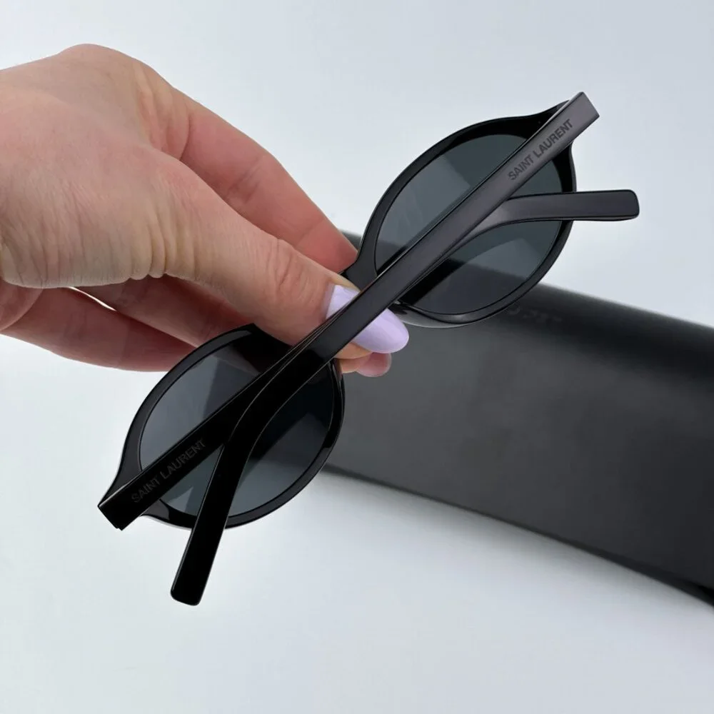 Saint Laurent Men BRAND NEW Sunglasses Black Oval SL751 JEANNE 001